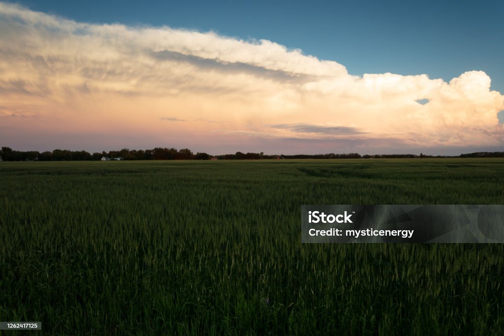 Manitoba Prairie Clouds, Canada Clouds rolling past, just out side Winnipeg, Manitoba, Canada. Image taken from a tripod. Winnipeg Stock Photo