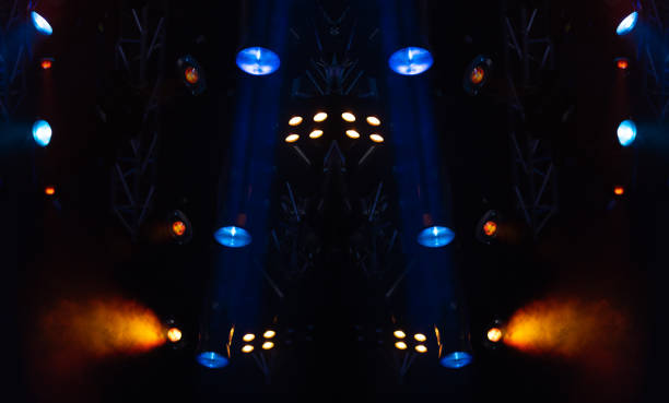 istock Abstract texture background for design. Stage light and smoke on stage, lighting and spotlights. 1262417871