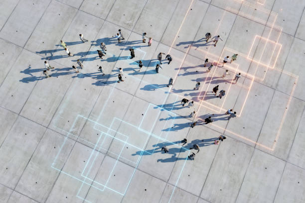 istock Group of people from above 1262418775