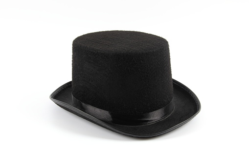 Magic hat ( top hat ) on white background
