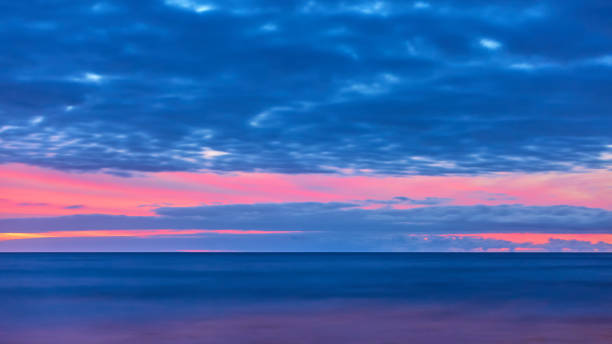 istock Atlantic ocean and sky with clouds after sunset 1262420282