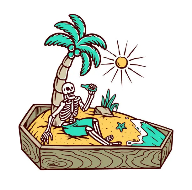 Vector illustration of Stay chill until you die vector illustration