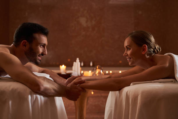 istock Unusual romantic time spending in beauty salon 1262423481