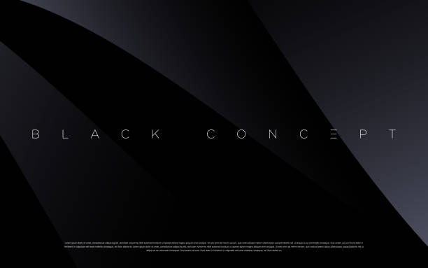 illustrations, cliparts, dessins animés et icônes de fond abstrait noir minimaliste de prime avec des éléments géométriques foncés de luxe. - couleur noire