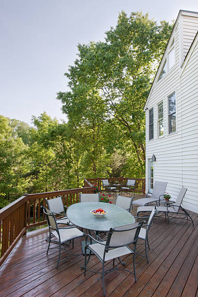 istock Deck with patio furniture. 126244035