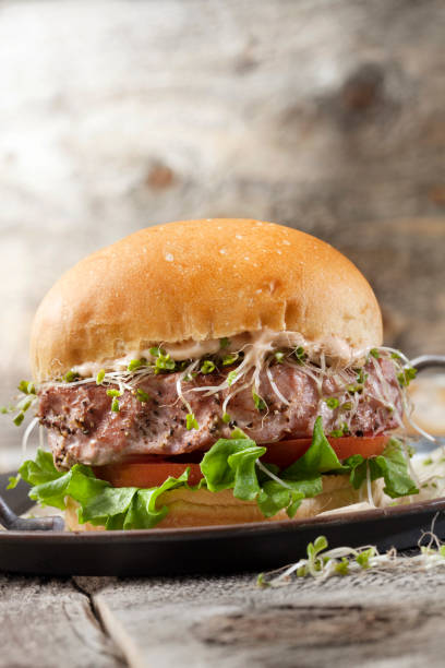 istock Grilled Ahi Tuna Steak Burger 1262447626