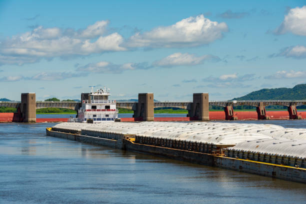 istock Barge on the Mississippi River 1262449759