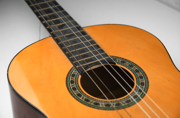 istock Dusty, neglected, classical guitar details 1262450661