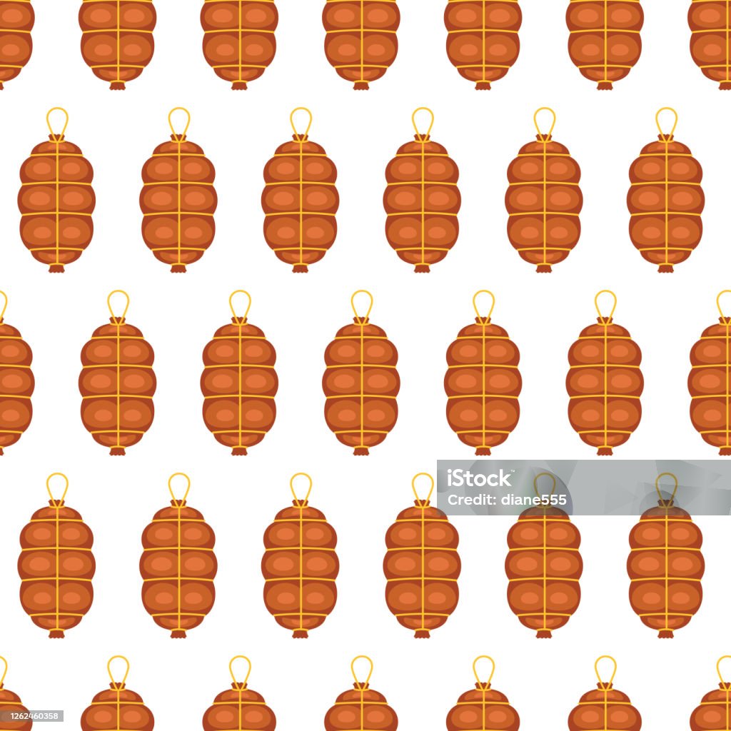 Salami Pattern Cured Salami Seamless Pattern Stock Illustration - Download Image Now ...
