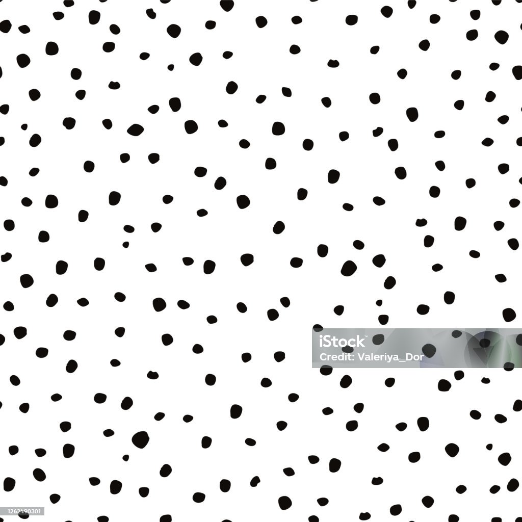 Doodle Dots Seamless Pattern Black And White Dotted Background Grungy  Painted Ornament Vector Illustration Wallpaper Furniture Fabric Textile  Stock Illustration - Download Image Now - iStock