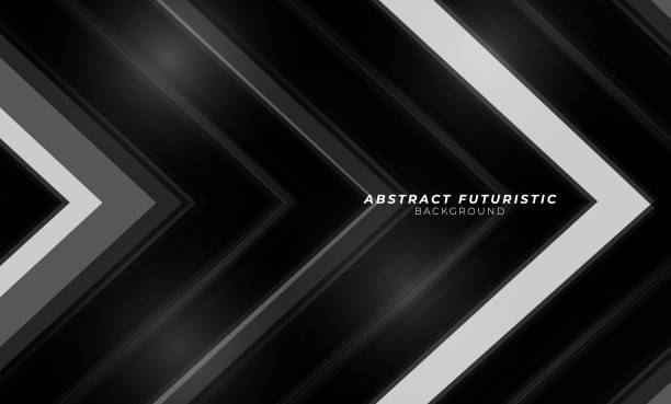 istock Abstract arrow and geometric hi-tech background. Abstract futuristic art wallpaper. 1262504451