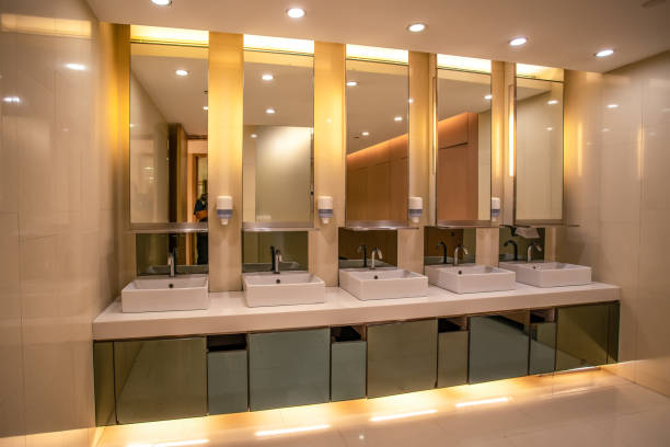istock Interior view of public restroom 1262515969