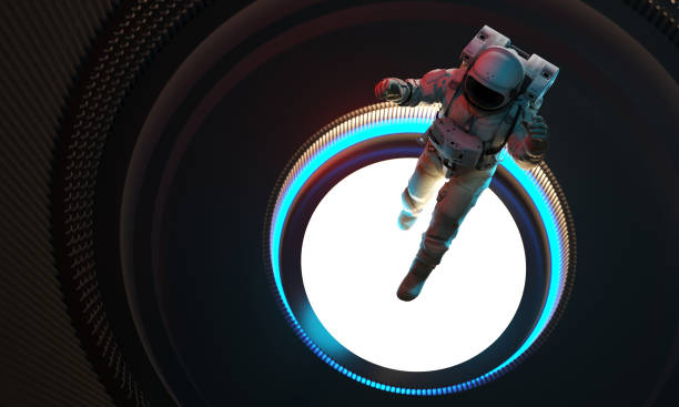 istock Astronaut jumping into portal 1262532764