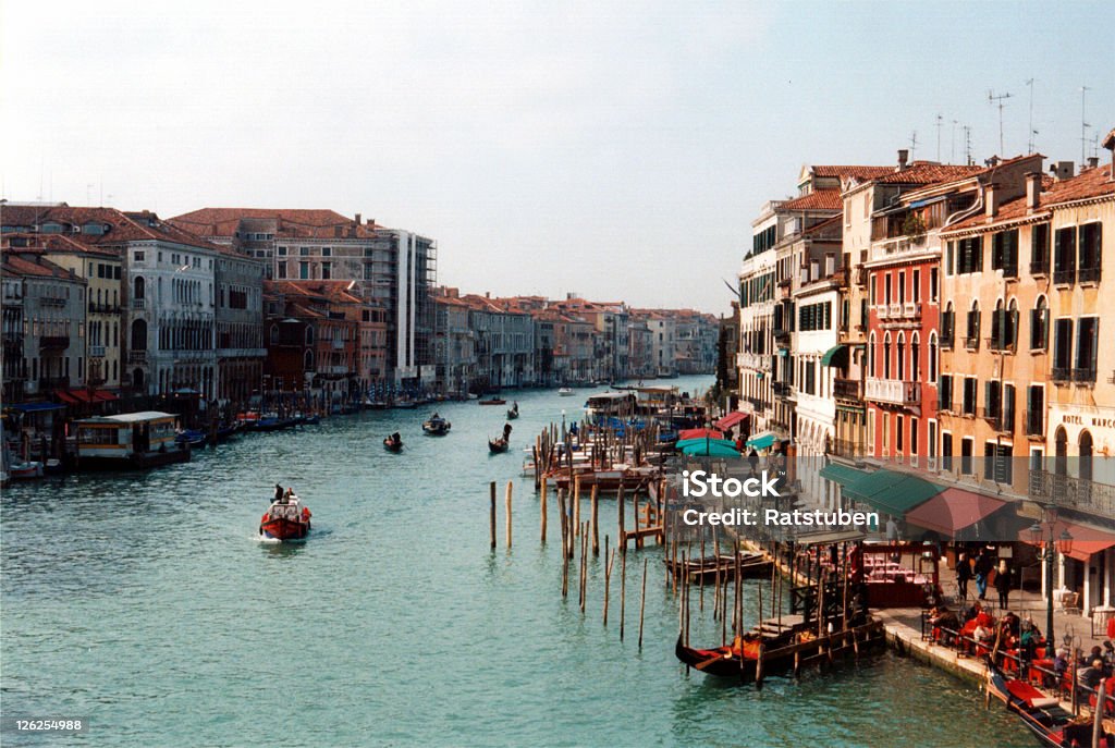 Venice Scenics - Canal Grande Canal Grande in Venice - Italy Barge Stock Photo