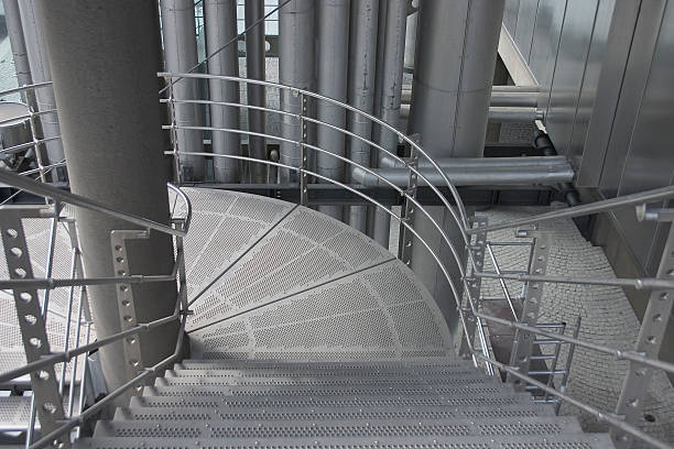 istock Outdoor metal staircase on modern building 126255223