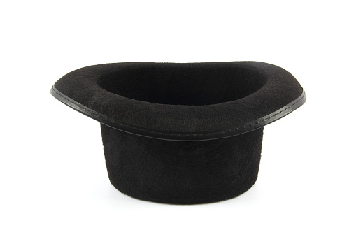 pirate black cocked hat isolated on white background