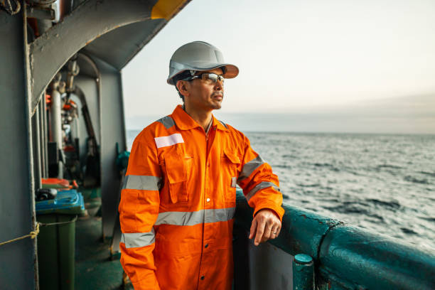 istock Filipino deck Officer on deck of vessel or ship 1262558809