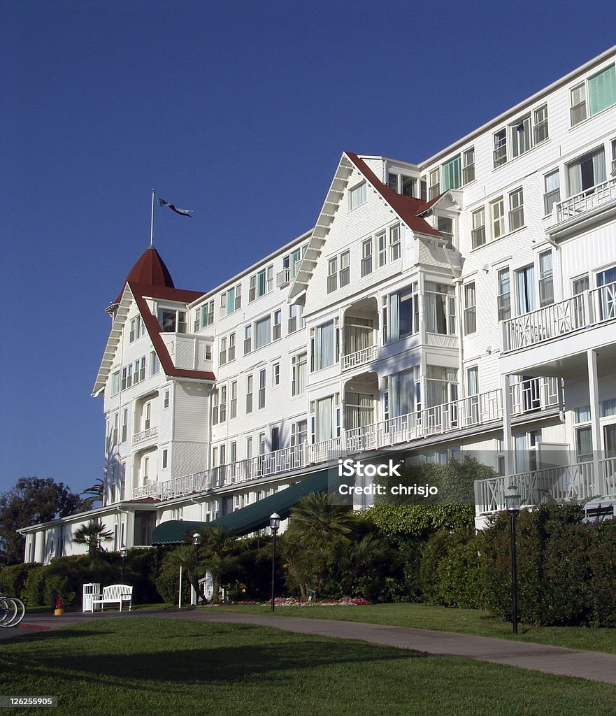 Das Hotel Del Coronado - Lizenzfrei Coronado Beach Stock-Foto