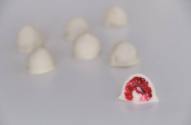 raspberries dipped in homemade black and white chocolate