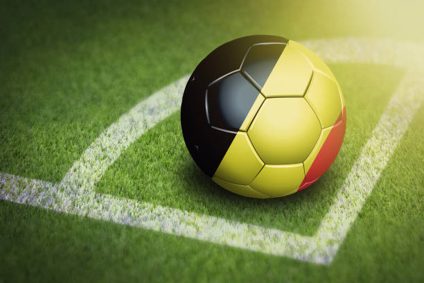 istock Taking a corner with Belgium flag soccer ball 1262563961