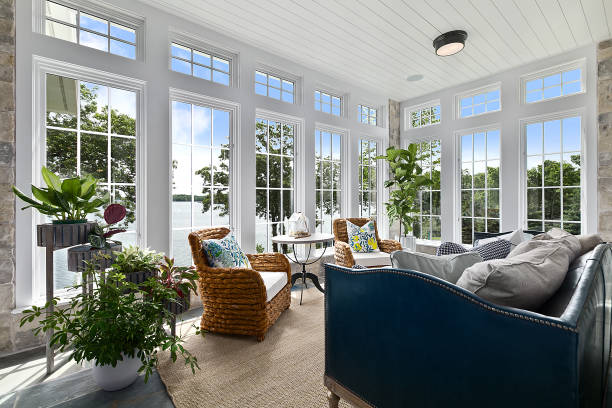 istock Exquisite custom windows throughout this great family room 1262572392