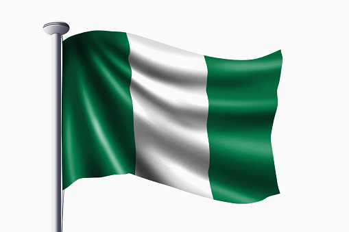 Nigeria flag waving