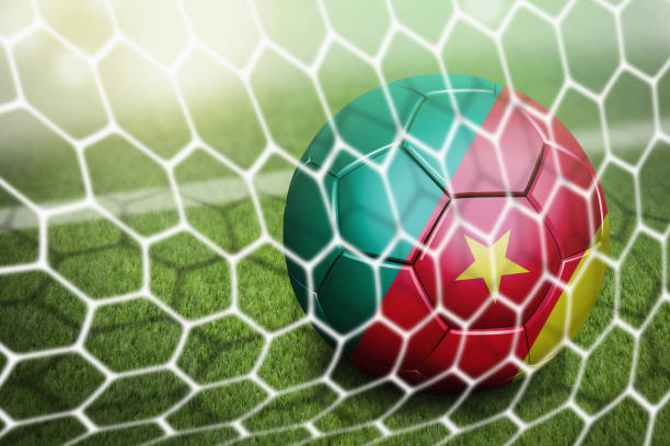istock Cameroon soccer ball in goal net 1262573464
