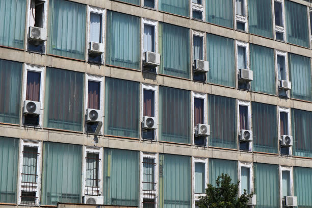 Air conditioners on the wall of an office building