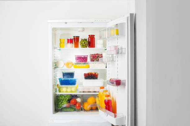 istock refrigerator with different healthy food 1262576551
