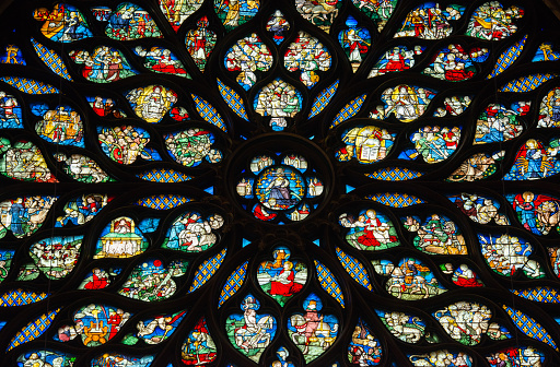 Stained glass, Window, Sainte Chapelle, Paris, France
