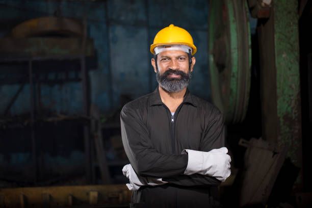 istock Industrial worker at factory 1262579456