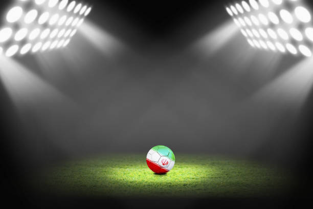 istock Iran ball on the soccer field 1262581983