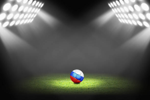 istock Russia ball on the soccer field 1262582015