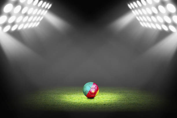 istock Cameroon ball on the soccer field 1262582082