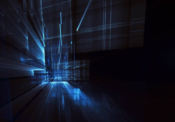 istock Fractal background for use in creativity and design projects. Technological fractal. Abstract 3D illustration 1262582122