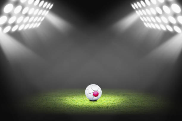 istock Japan ball on the soccer field 1262582312