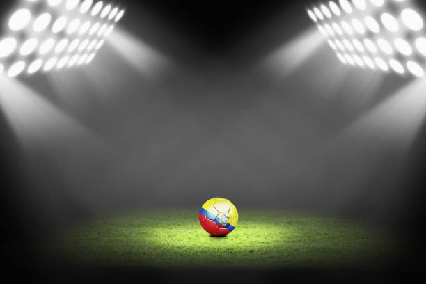 istock Ecuador ball on the soccer field 1262582559