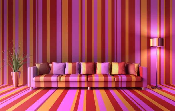 istock Colorful striped XXL sofa 1262582877