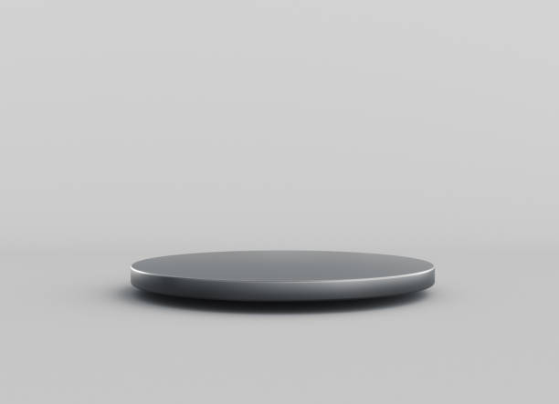 istock Pedestal geometric or cylindrical podium minimal studio background for show product. 3d rendering 1262584768
