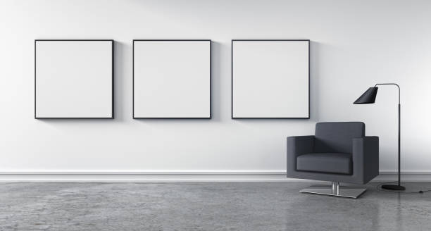 istock Mock Up Posters in Living Room 1262590578