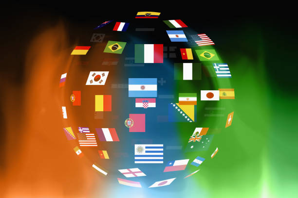 World flags in digital illustration World flags in digital illustration algeria soccer stock pictures, royalty-free photos & images