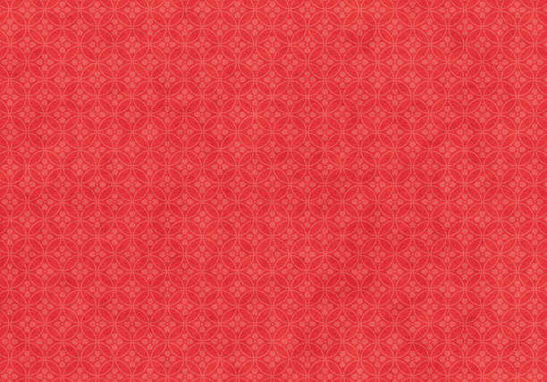 Red texture of Japanese paper