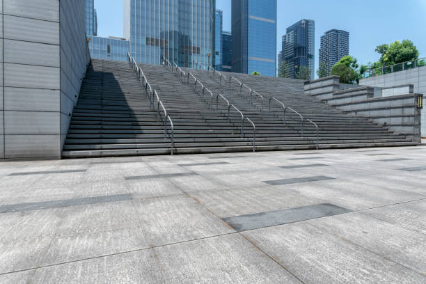 istock empty ground in front of modern office buildings. 1262597461