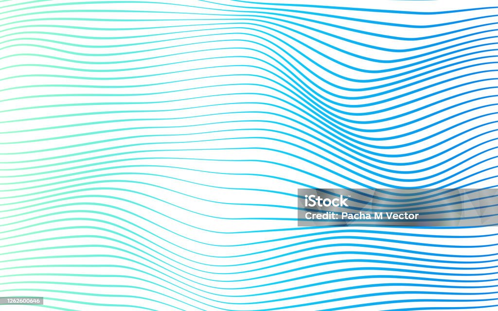 Blue Line Gradient Pattern Blue Color Gradient Lines Wave Curve Textile Vector Stock Illustration ...