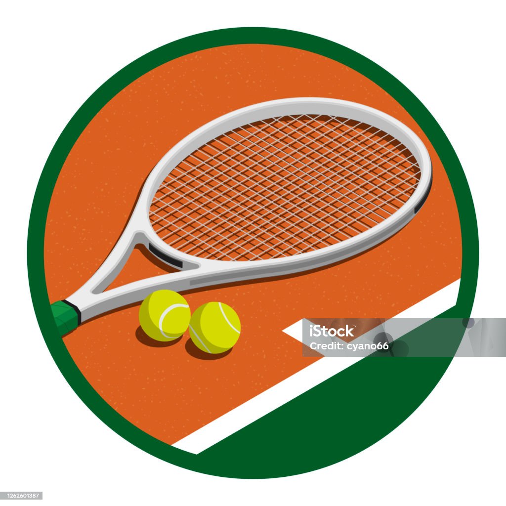 Tennis Rally Symbol Tennis Tournament Symbol With Racket And Balls Stock Illustration ...