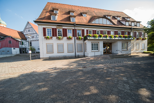 Historic old buildings in Germany in a small town in Swabia, in (süßen) near Stuttgart.