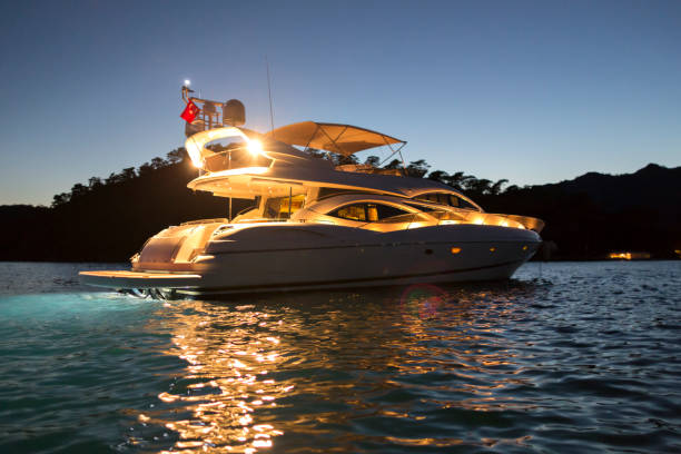 istock Motor Yacht at Evening 1262603284