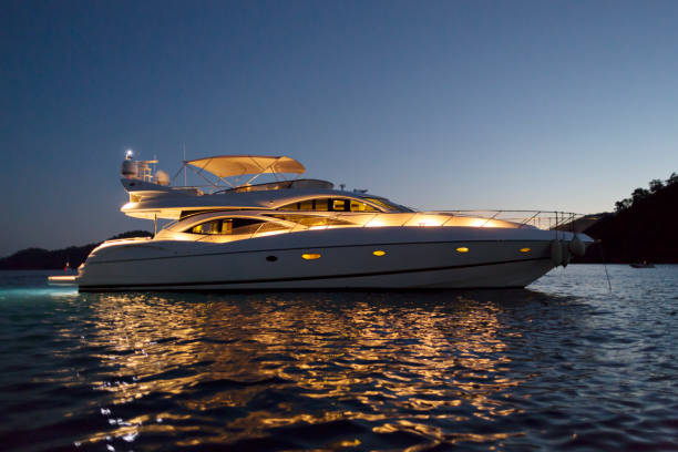 istock Motor Yacht at Evening 1262603323