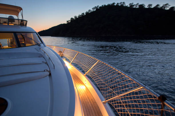 istock Motor Yacht at Evening 1262603538