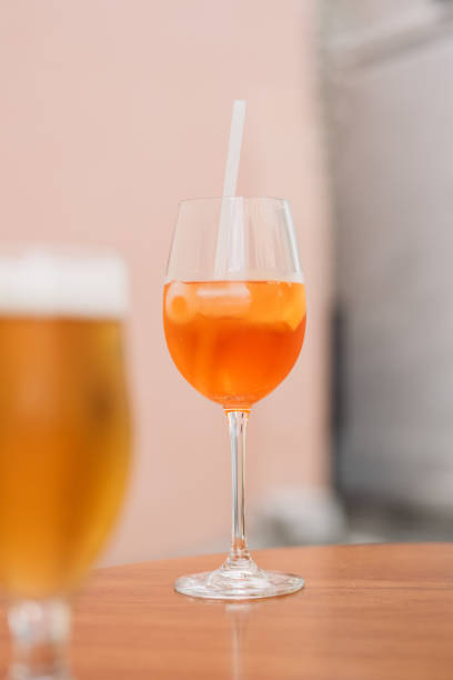 istock Aperol Spritzer cocktail drink outdoors on table in summer 1262605901